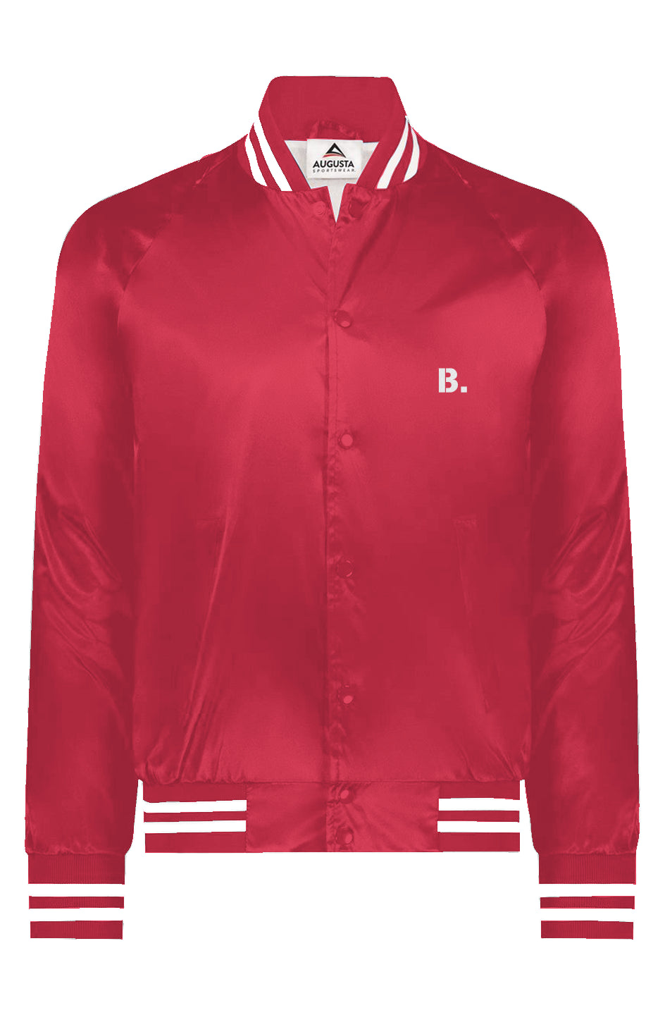 Satin Baseball Striped Jacket