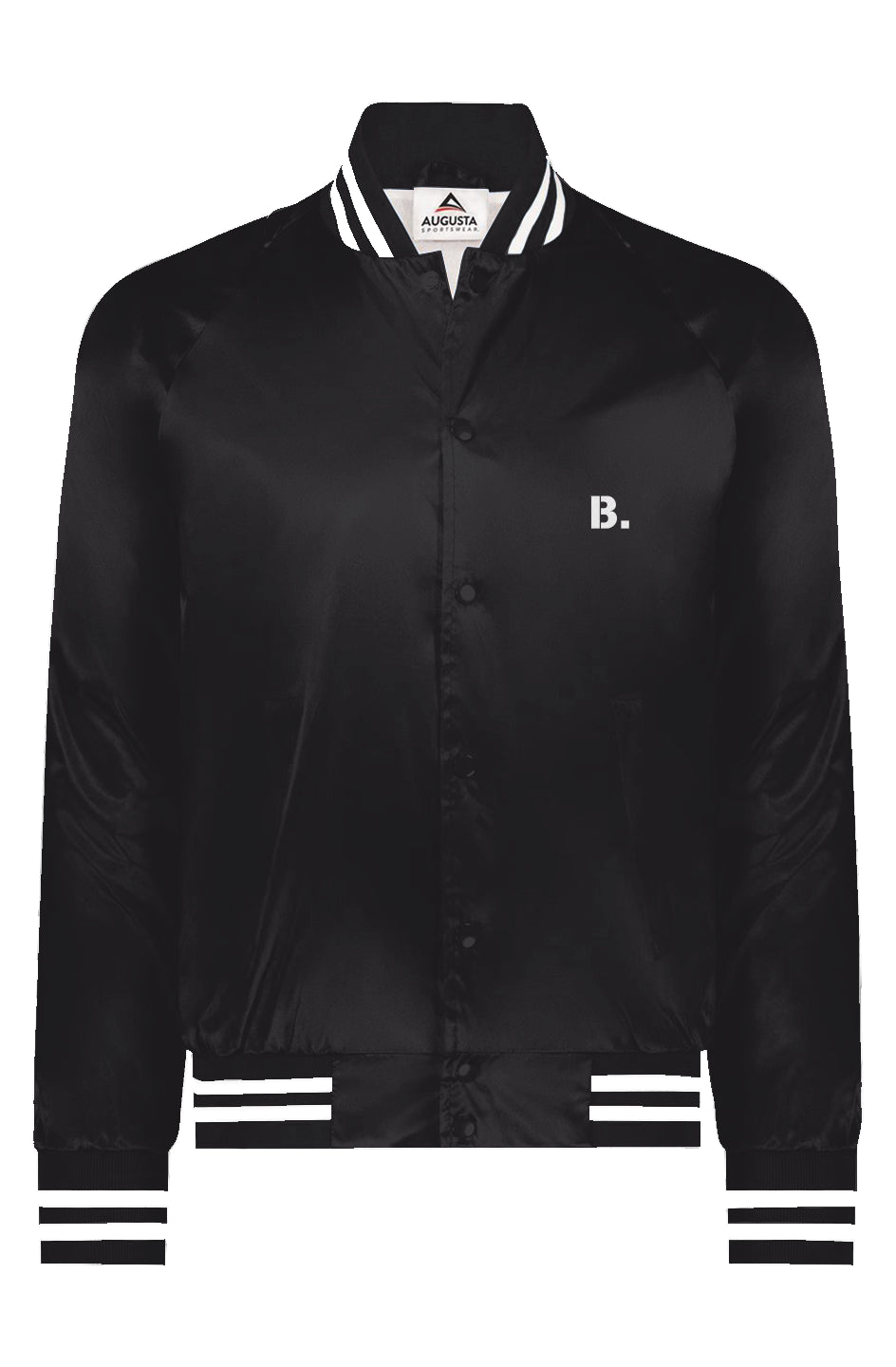 Satin Baseball Striped Jacket