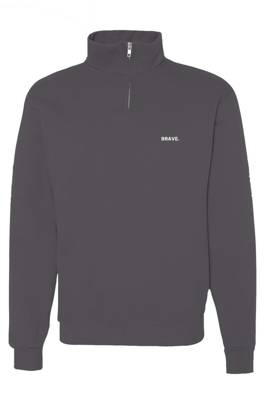 Cadet Collar Quarter-Zip Sweatshirt