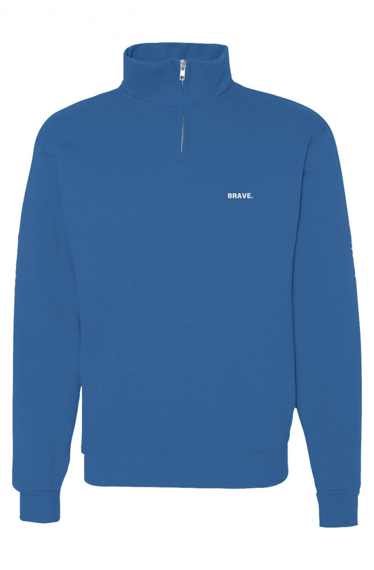 Cadet Collar Quarter-Zip Sweatshirt