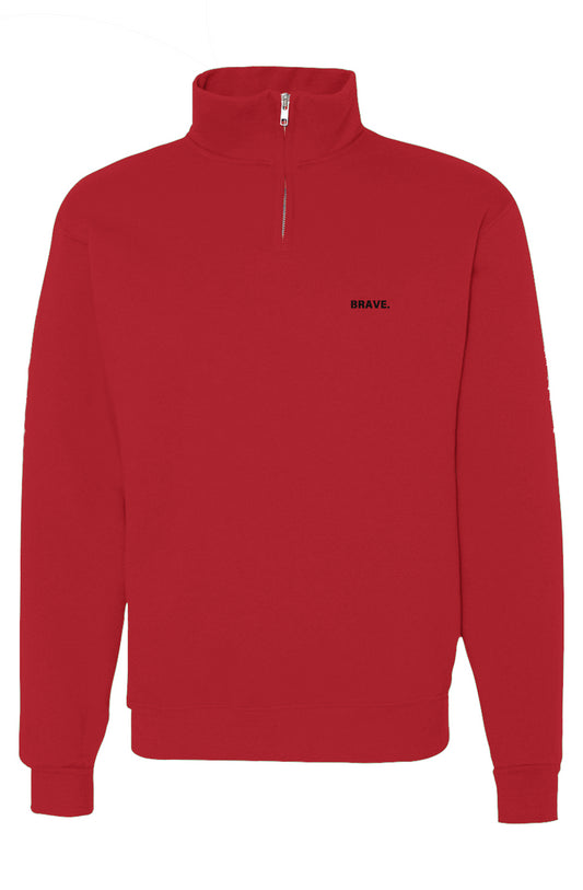 Cadet Collar Quarter-Zip Sweatshirt